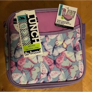 Artic Zone Butterflies Insulated Lunch Box Bottle‎ Ice Pack Sandwich Container